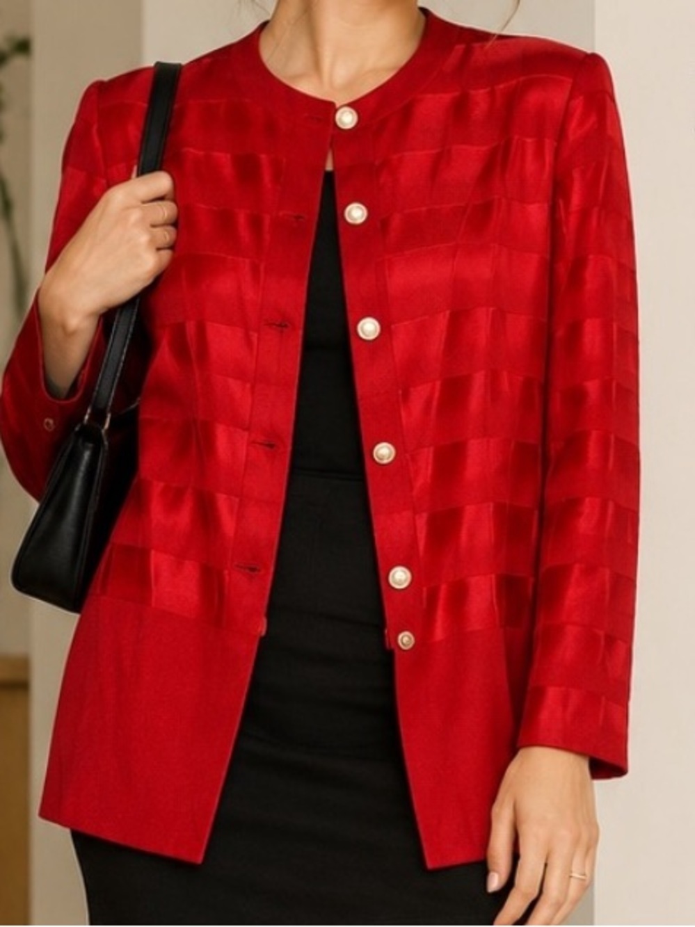 Vintage John Roberts Red Suit Jacket‎